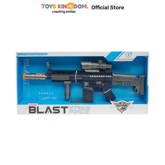 Toys Kingdom Cruzer Blast Strike Force M4A1 - Abu-Abu/Biru Toys Kids Toy Senjata Tembak Gun Toys Mai