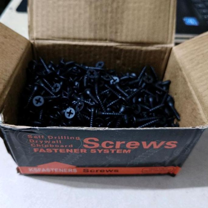 Dnabig- Sekrup Gypsum 3/4 Inchi Skrup Gypsum 2Cm 1Box Isi 500Pcs Baut  Sekrup