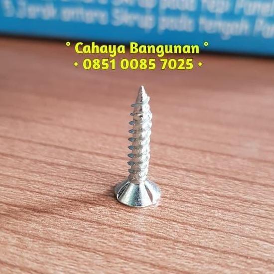 Dnabig- Skrup Sekrup Baut Grc Kalsi Board Sirip Kuping 1 Bungkus Biru 500 Pcs