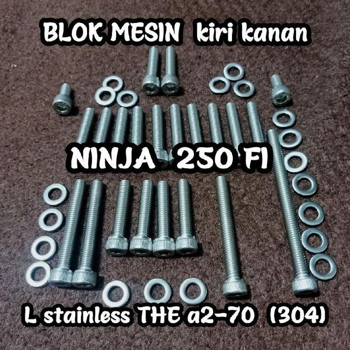Dnabig- Baut L Stainless Blok Ninja 150 R