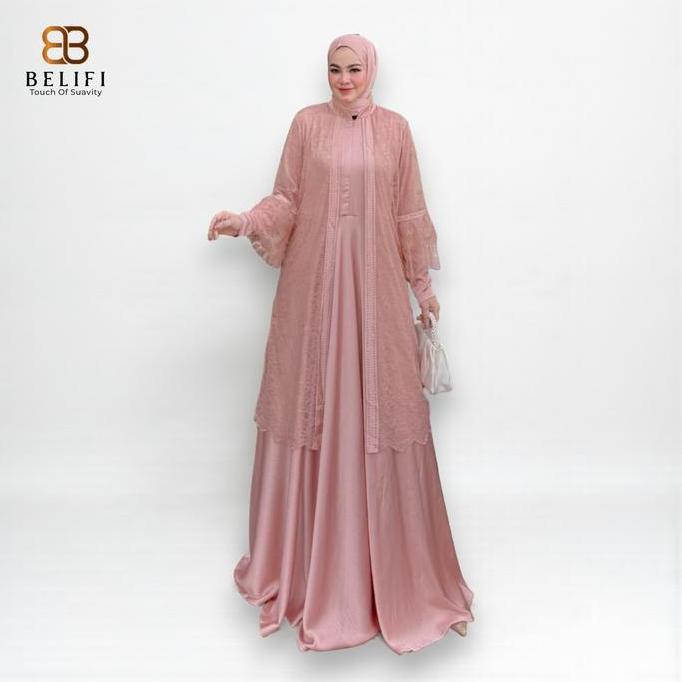 Sale Clearance Sale - Bianca Luxury Gamis Syari Set Hijab Sophisticated Untuk Daily Wear Yang Elegan