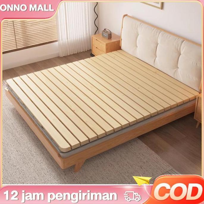 syamdevit.id - onno mall- dipan kayu solid kasur minimalis tatakan kasur ukuran 120 160 180 cm untuk