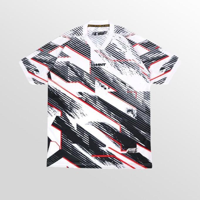 BEBAS ONGKIR - DMNT Jersey Setelan Badminton B-005 White Black