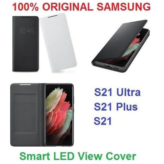 100% Original LED View Cover Samsung S21 S21+ S21 Ultra 5G Case Terlaris