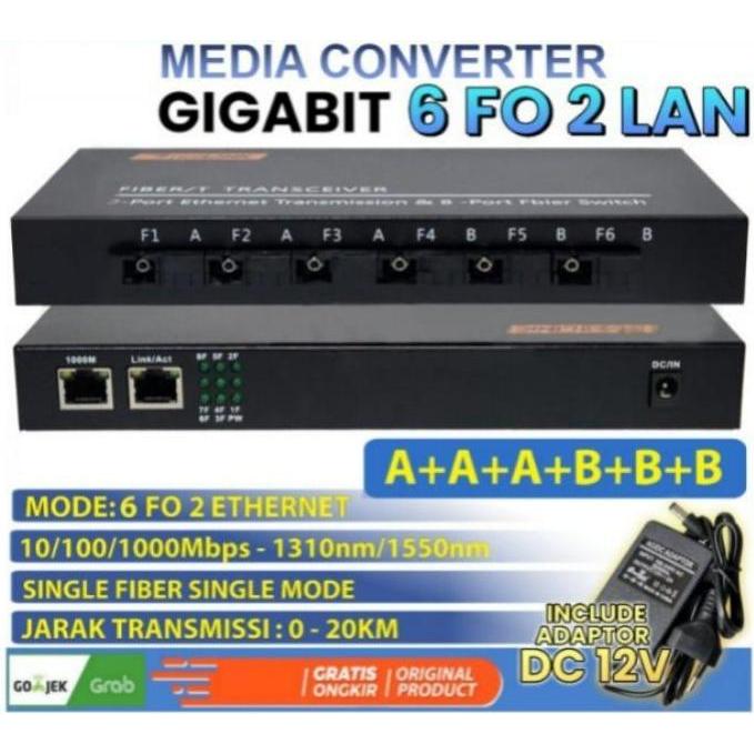 HTB Gigabit 6 Fo 2 Lan Media Converter Gigabit 6 FO - Linnetshop