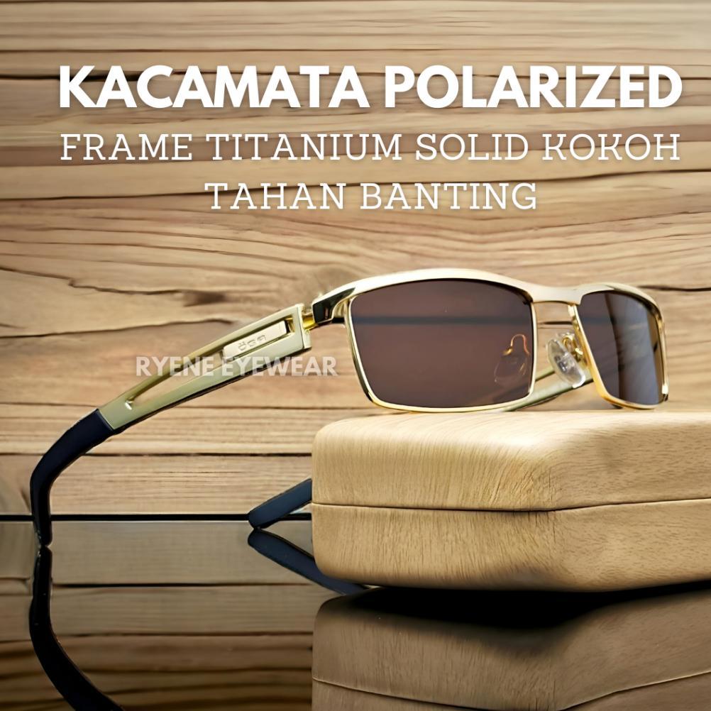 Ready Kacamata Polarized OGA Original Pria Frame Titanium Import Dewasa - OGA 67083