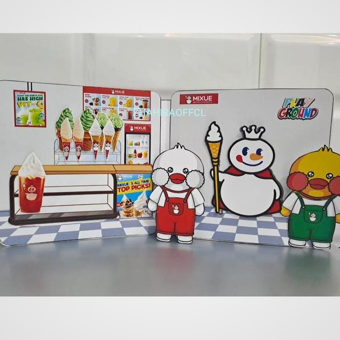 Thebest- paper duck house BEBEK MIXUE mainan edukatif anak bongkar pasang boneka kertas
