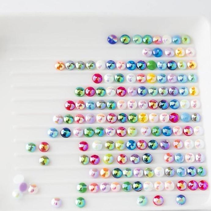 Thebest- AB (Aurora Borealis) Diamond Painting Beads, 5D Diamond Drills Round 3