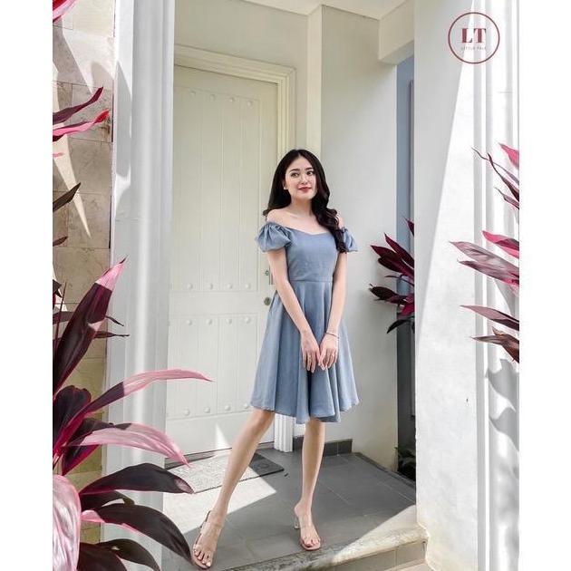 Discount New Ready Midi Dres Korea / Dres Wanita Natalie