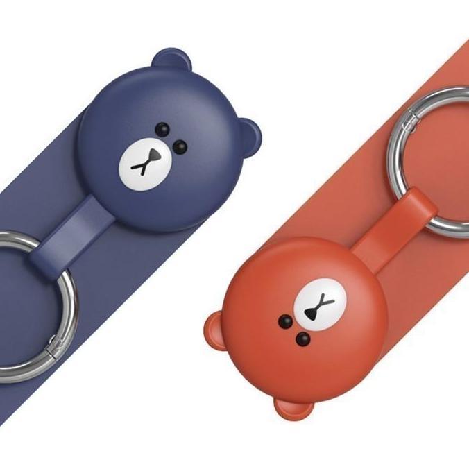 Thebest- MIJOBS Gantungan Kunci Silicone Bear u/ Apple AirTag Case Cover Casing