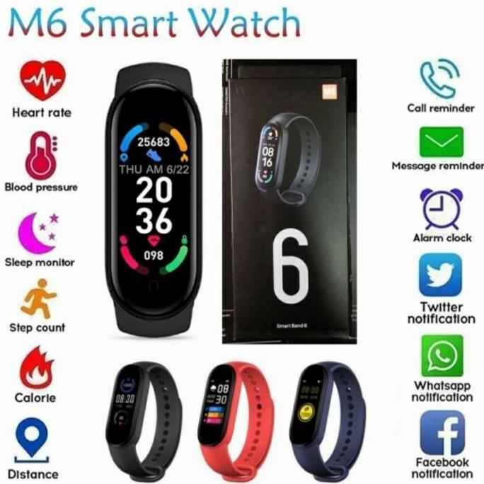 Thebest- Smartband M6. Jam kesehatan jam M6 terbaru jam olah raga pria/wanita