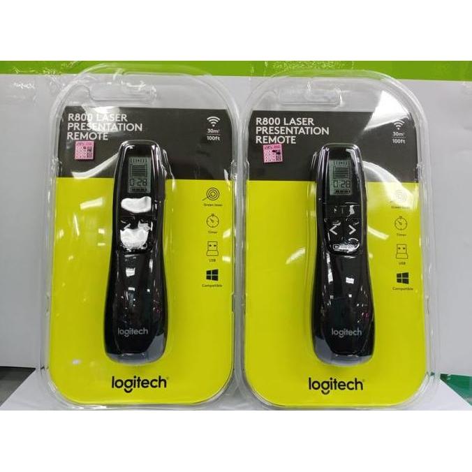Logitech Pointer R800 Laser Presentation Remote Laser Hijau Original