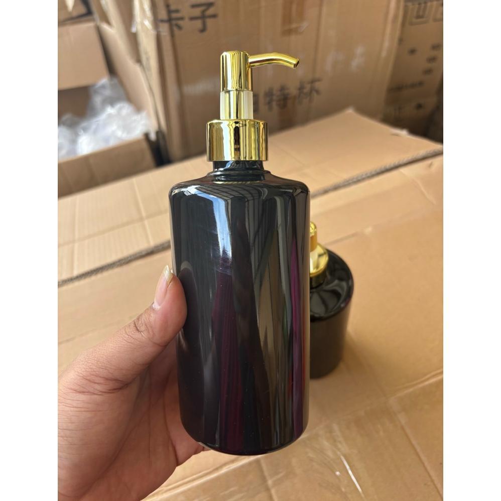 (005) Botol Plastik Sabun Pump Hitam Botol Sabun + Pump Bahan Plastik Botol Plastik Botol Sabun Pump