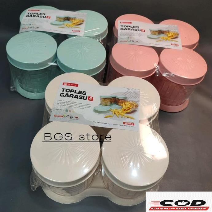 Toples Set Isi 4+Nampan Toples Garasu Clio Toples Lebaran