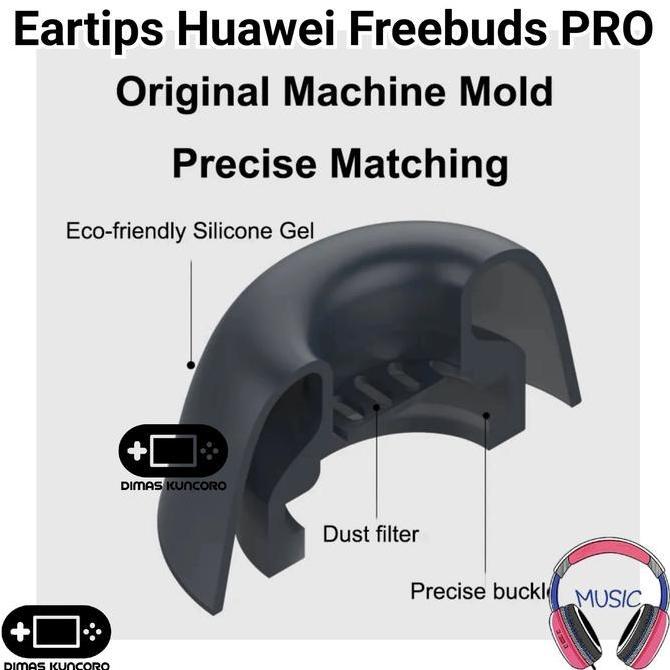 DI25 >> Eartips Huawei Freebuds PRO silicone silikon ear tips tip karet rubber huawei freebuds pro