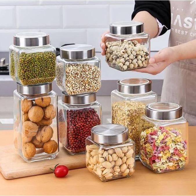 Toples Kaca 1700 ml / Toples Kacang / Toples Cemilan / Toples Kaca Tutup Putar / Toples Lebaran / To