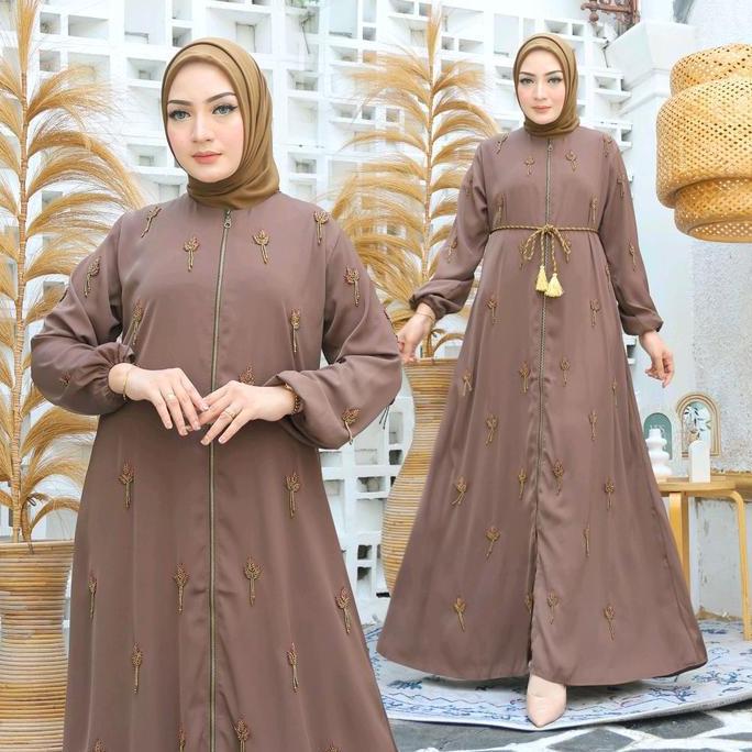 Murah Gamis Abaya Saraza Tipe Shania Muslim Wanita Dress Dewasa Remaja Syari Pesta Lebaran Hitam