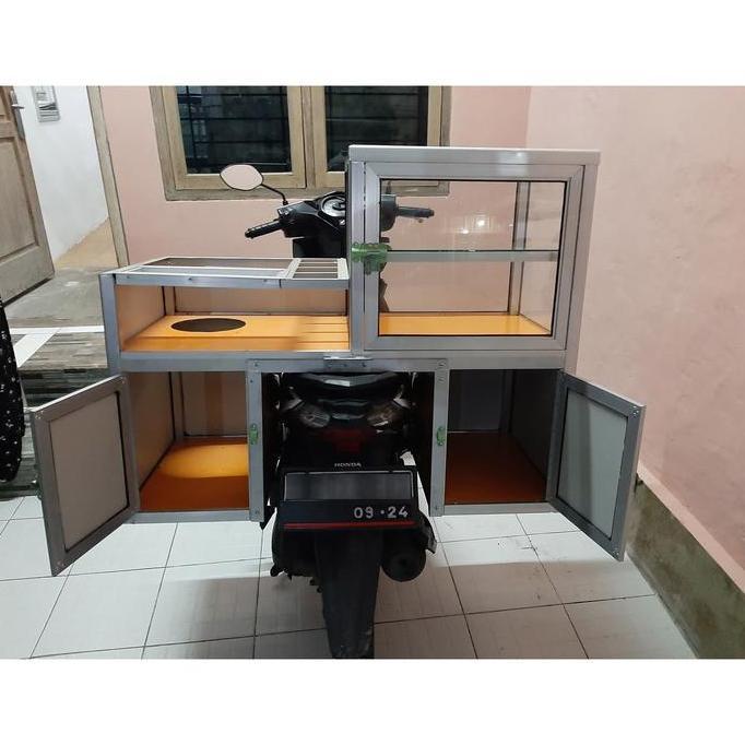 Terlaris Gerobak Motor Jualan Bakso / Etalase Motor Dagang / Etalase Keliling