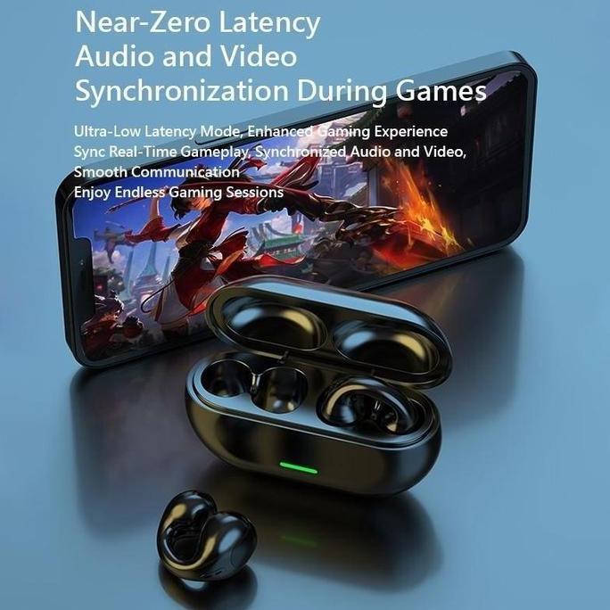 DY73 >> Earphone Bluetooth Konduksi Tulang Anting-Anting Headphone Nirkabel Headset Tahan Air TWS Ea