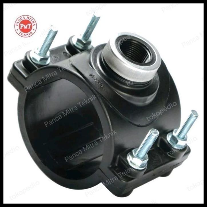 GRATIS ONGKIR 200MM X 2" INCH CLAMP SADDLE PIPA HDPE 