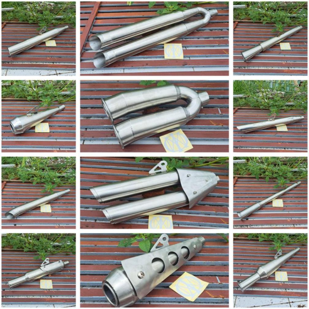 Diskont Knalpot Choper Bober Motor Custom Japstyle Stenlis Megapro Verza Tiger Cb Gl Scorpio Thunder