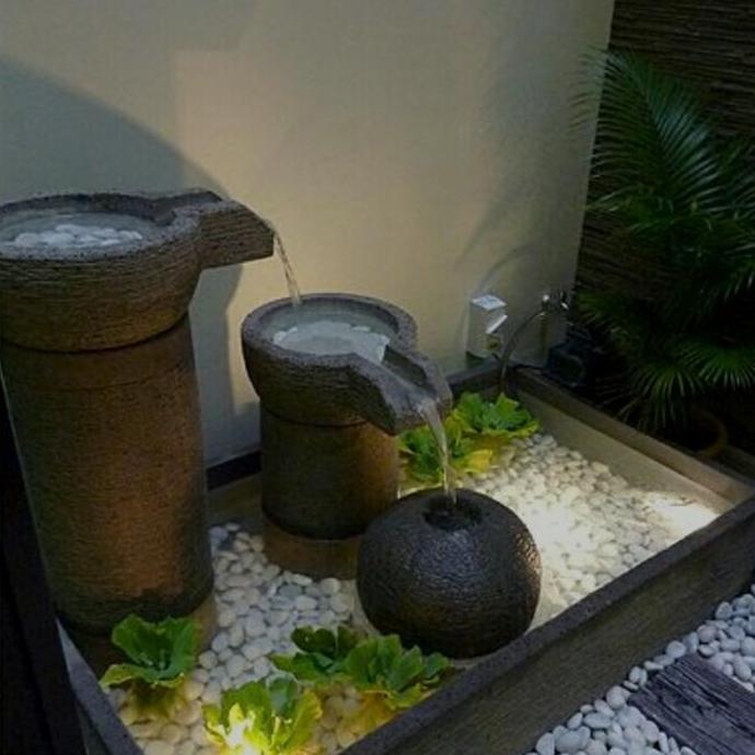 Terlaris Air Mancur Taman Batu Cetak Tiang 3