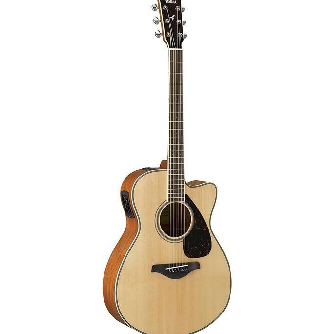 Yamaha FSX820C Small Body Solid Top Cutaway Acoustic-Electric Guitar,
