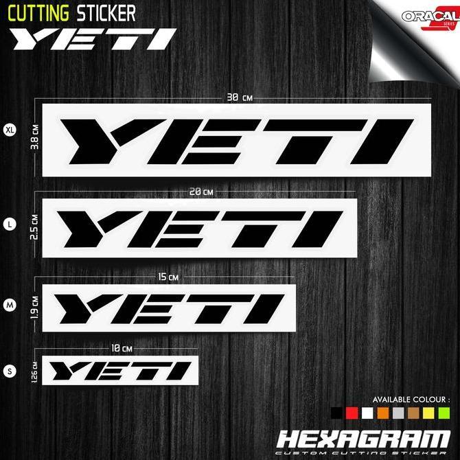 Murah Cutting Sticker Sepeda YETI Logo | Stiker Sepeda Logo YETI | YETI Non COD