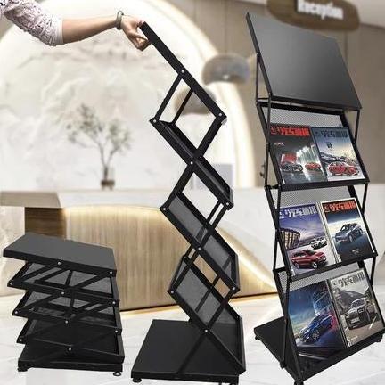 Rak Display Majalah/Rak Tempat Koran/Rak Brosur Lipat Bahan Besi