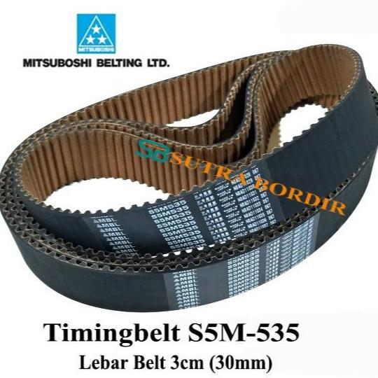 Timingbelt S5M 535 Lebar 3Cm Mbl Dinamo Vbelt S5M-535 Mbl Jepang Belting Transmission Belt S5M 535 M