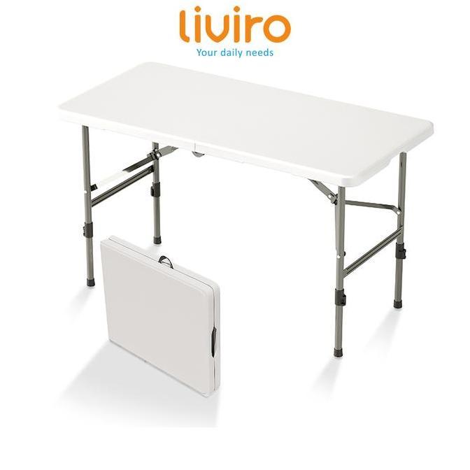 Liviro Foldable Table Portable Jumbo Meja Lipat Set Koper Outdoor Indoor Taman Camping