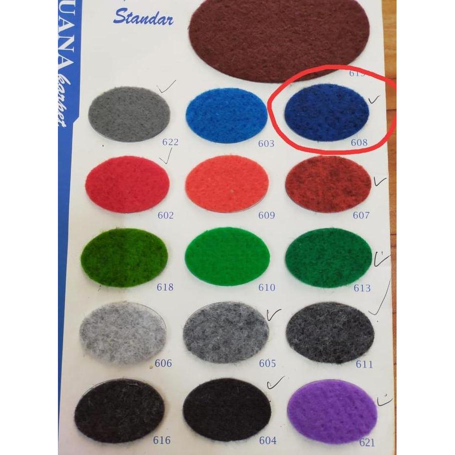 Lengkap- Karpet Bludru Polos Buana Lebar 2M X 0.5M ,Ketebalan 3Mm Harga Untuk 50Cm Panjangnya