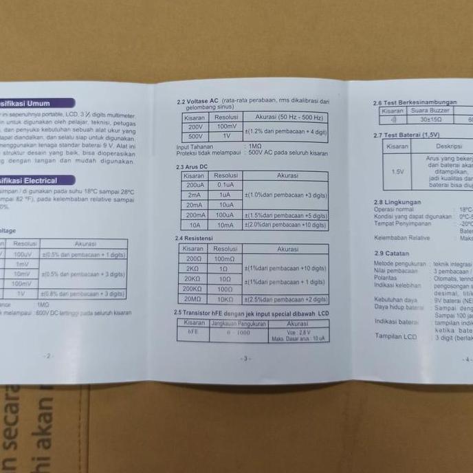 Mepora- Multitester Multimeter Digital Heles Ux-838Tr Ux 838 Tr Ux 883 Original
