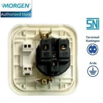 Trikikal- Morgen Mg-8853 Stop Kontak Arde + Saklar Engkel Socket + Switch - Sni