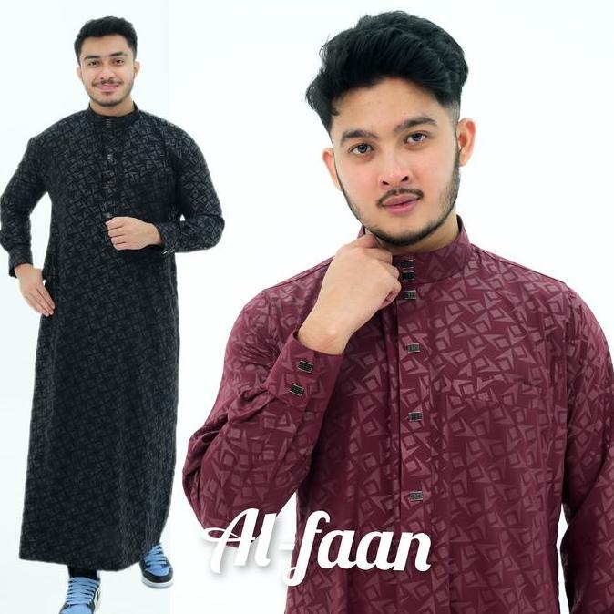 (BEST SELLER) Jubah Pria Muslim Gamis Pria Emboss Jubah Pria Muslim Jubah Gamis alfaan model alharam