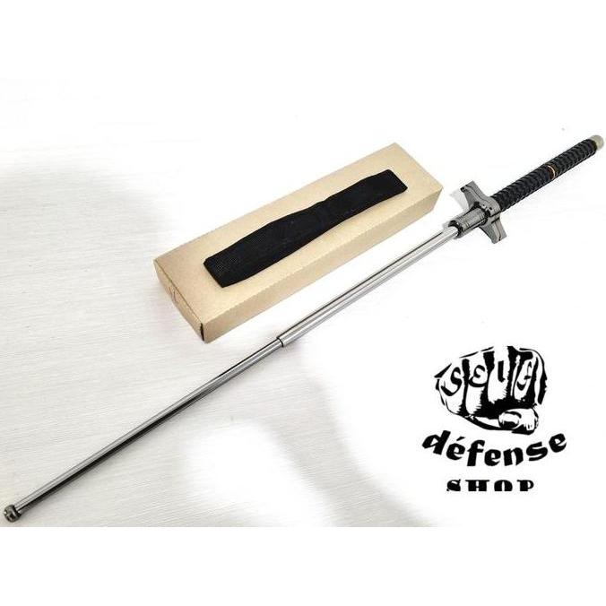 DANIANUR_SAKS - BATON STICK +1 METER SOLID TITANIUM GRAYSCALE SILVER STEEL LONGEST BATON STICK " SEL