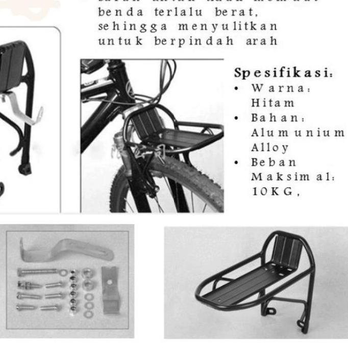 Murah rak bagasi depan sepeda rak alloy bagasi alloy rak depan sepeda Non COD