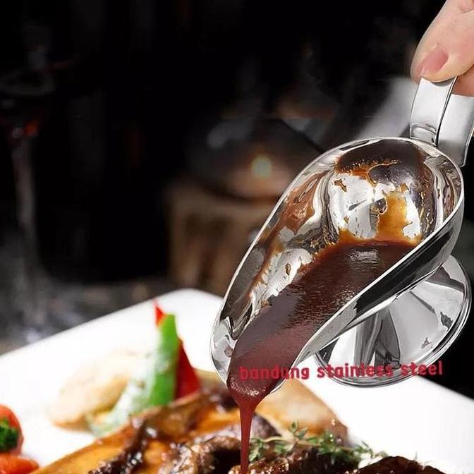New- Sauce Boat 3Oz Tempat Saos Kecap Sauce Dish Stainless Steel
