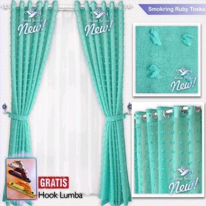 Lengkap- Gorden Murah Vitrase Ruby Model Smokring Gorden Jendela Minimalis
