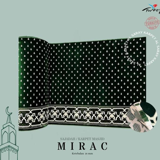 Karpet Masjid Turki Meteran/Karpet Sajadah Permeter Import Turki Mirac