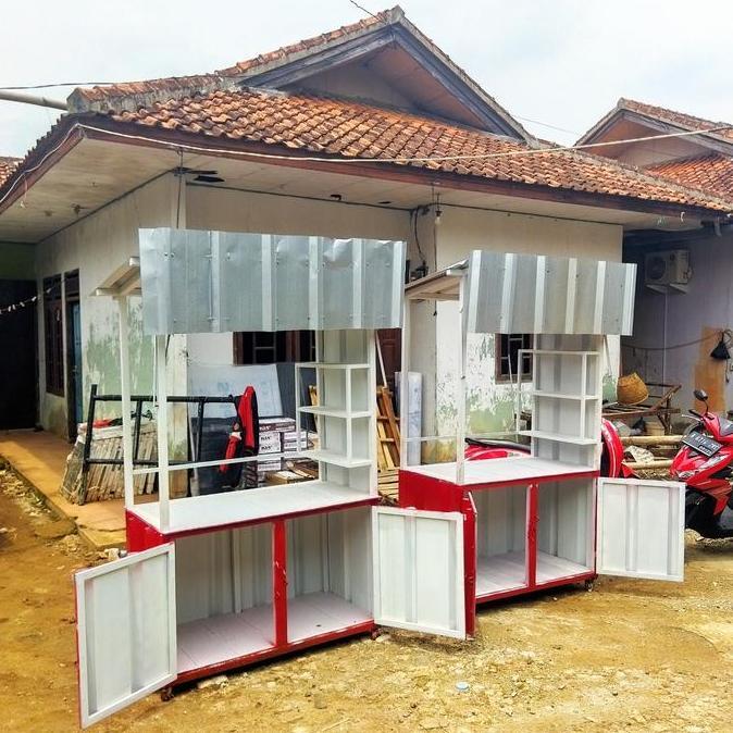 Terlaris Booth Container Gerobak Warung Gerobak Jualan Ukuran Costum Set
