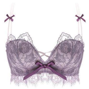 Wkwx- Queen Dom'S Bra Hantaran Push Up Busa Wanita Sweety Renda Pita Motif Daun Bra Seamless 9030 Im