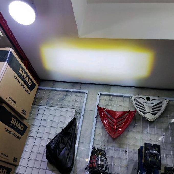 Bycle- LampuLedMotorOriginalH6NineLuminos2Warna Putih Kuning Bebek Matic