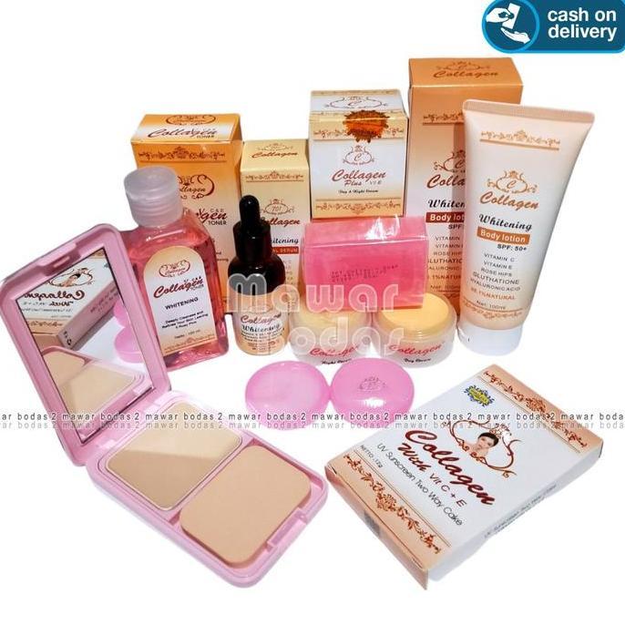 Shiner- Paket Super Lengkap Collagen Original 7 In 1 - Paket Perawatan Kulit Wajah Collagen Original