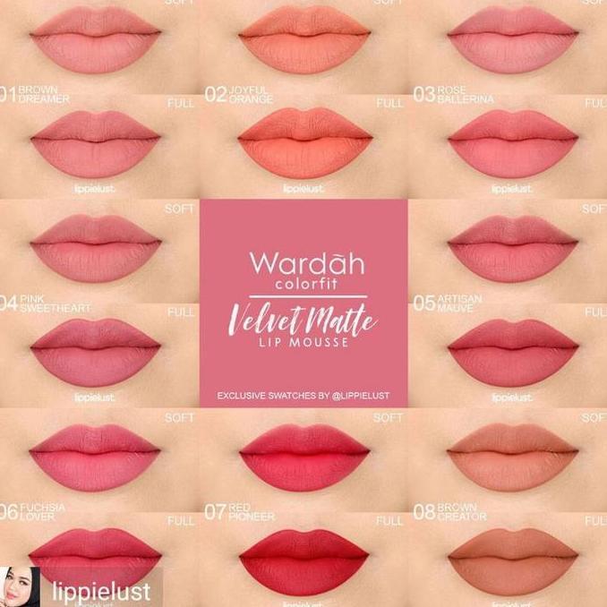 Lipss- Wardah Colorfit Velvet Lip Mouse | Lip Cream Colorfit