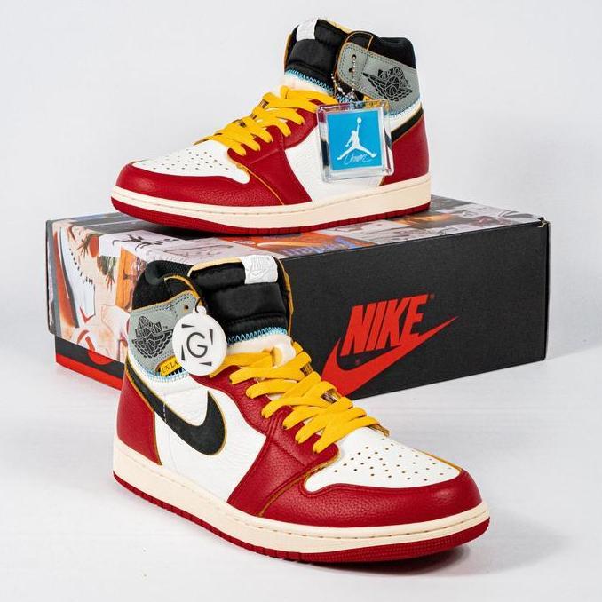 Murah Sepatu Nike Air Jordan 1 Retro High Og Sp Union La Chicago Shadow Sneakers Authentic