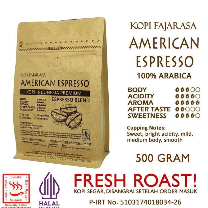 Kopi Fajarasa American Espresso Biji Kopi Espresso Blend 500 gram
