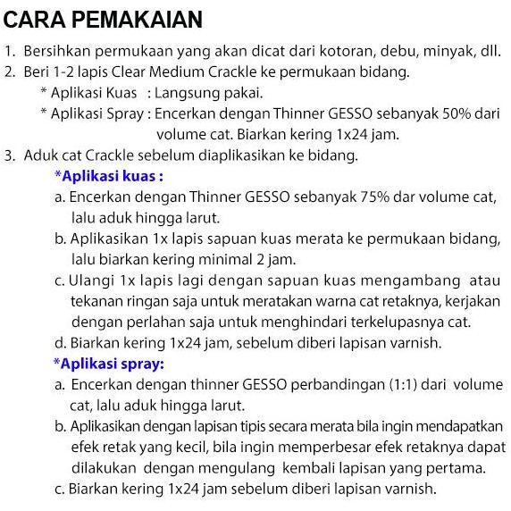 Wbex- Crackle Paint Effect - 1L - Solvent Based - Cat Efek Motif Retak