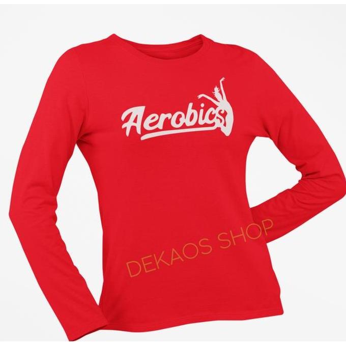 Lansungkirim- Kaos Senam Lengan Panjang Wanita  / Baju Senam Lengan Panjang / Baju Aerobic Wanita / 