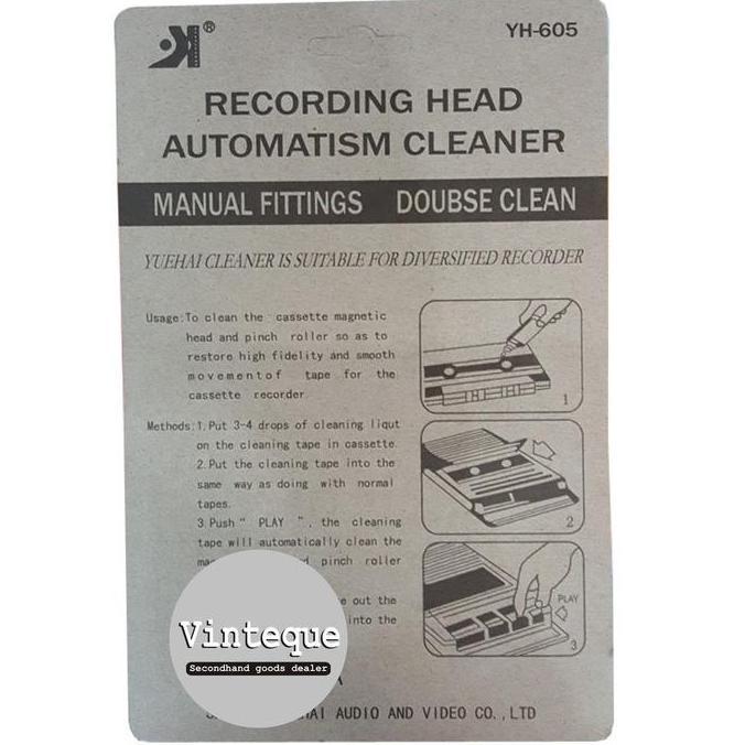 (Allthebest) Kaset Pita Pembersih Audio Head Tape Player Pemutar Kaset Pita Walkman